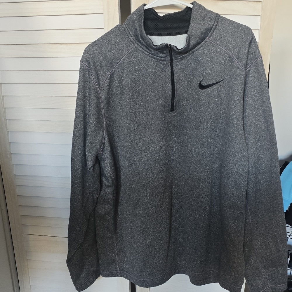 Nike Charcoal Gray Quarter-Zip Top